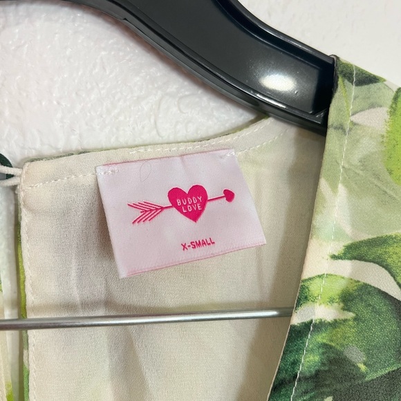 Buddy Love Evelyn Maui Maxi Dress White Green Women’s Size XS - Picture 6 of 7